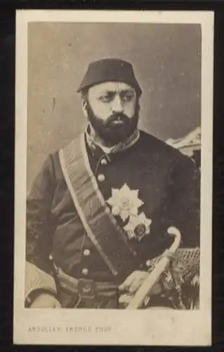 CdV Portrait Abdul Asis Khan Sultan der Türkei