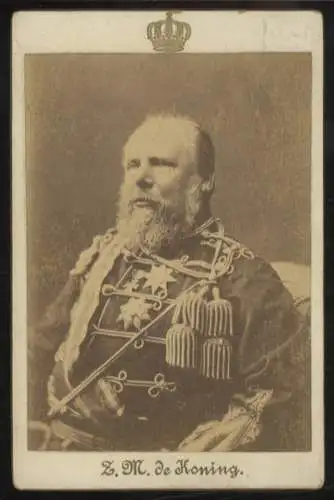 Cabinet Foto Wilhelm III. König der Niederlande und Herzog von Luxemburg