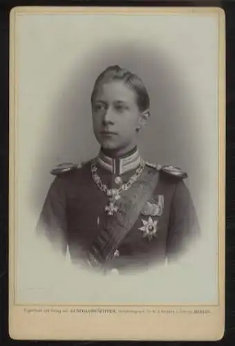 Cabinet Foto Kronprinz Wilhelm von Preußen