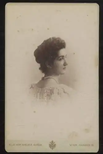 Cabinet Foto Königin Helene von Italien, geb. Prinzessin von Montenegro