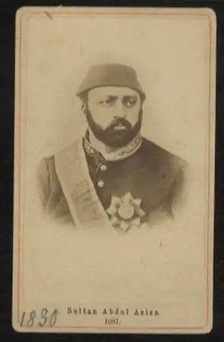 CdV Portrait Abdul Asis Khan Sultan der Türkei