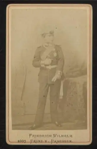 CdV Portrait Prinz Friedrich Wilhelm von Preußen