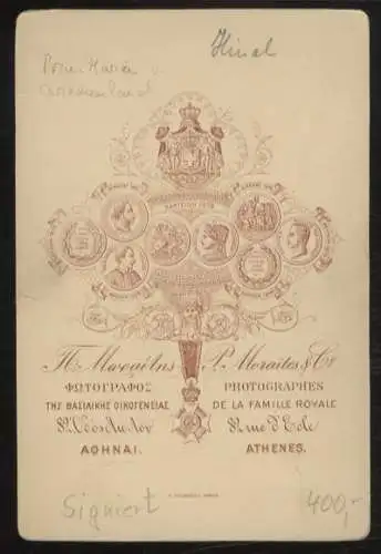 Cabinet Foto Prinzessin Maria von Griechenland