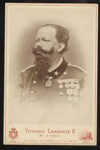 Cabinet Foto Vittorio Emanuele II. König von Italien