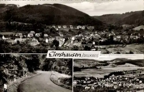 Ak Eiershausen Eschenburg in Hessen, Panorama, Straßenpartie