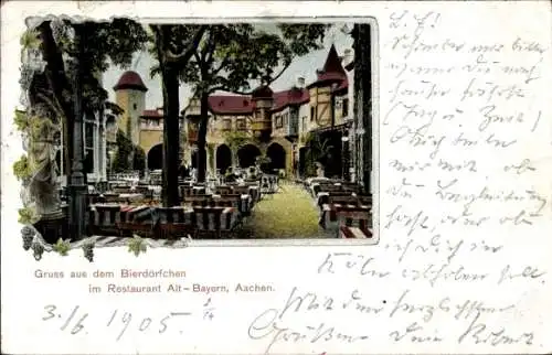 Ak Aachen in Nordrhein Westfalen, Restaurant Alt-Bayern, Bierdörfchen