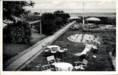 Ak Nordseebad Duhnen Cuxhaven, Hotel Erholung, Garten