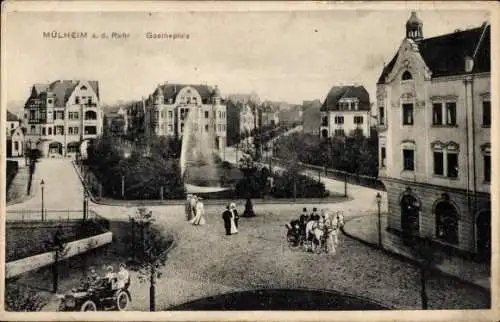 Ak Mülheim an der Ruhr, Goetheplatz