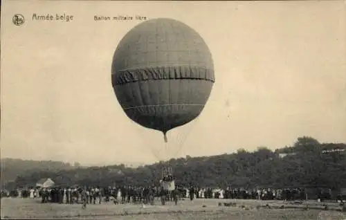 AK Belgische Armee, kostenloser Militärballon