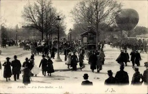 Ak Paris XVII., An der Porte Maillot, Ballon