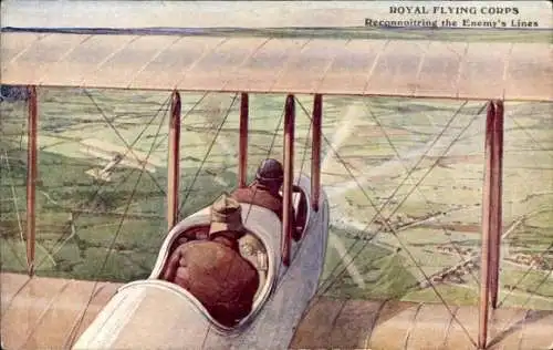 Ak Royal Flying Corps, Aufklärung der feindlichen Linien