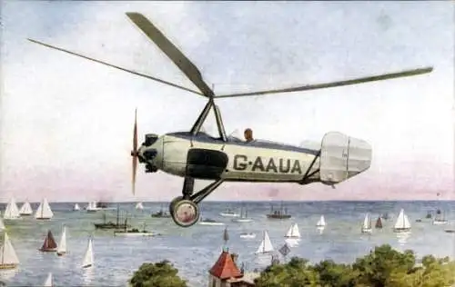 Ak Auto Giro G-AAUA, Hubschrauber, Segelpartie, Panorama