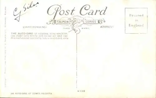 Ak Auto Giro G-AAUA, Hubschrauber, Segelpartie, Panorama