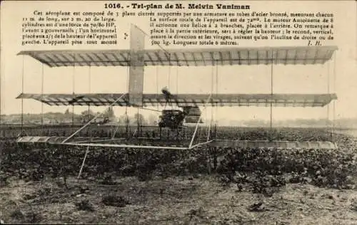 Ak-Dreidecker von Herrn Melvin Vaniman