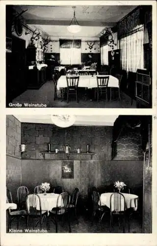 Ak Bad Steben in Oberfranken, Weinhaus Böhm-Volkmar, Große und kleine Weinstube