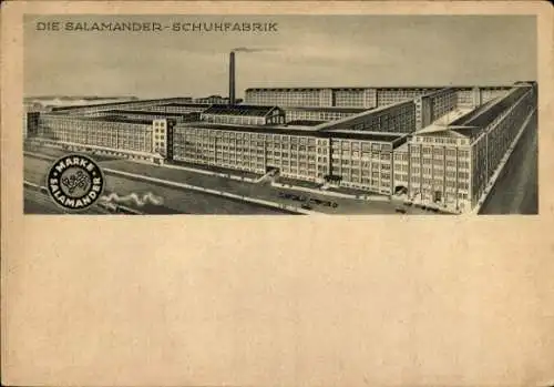 Künstler Ak Kornwestheim in Württemberg, Salamander Schuhfabrik