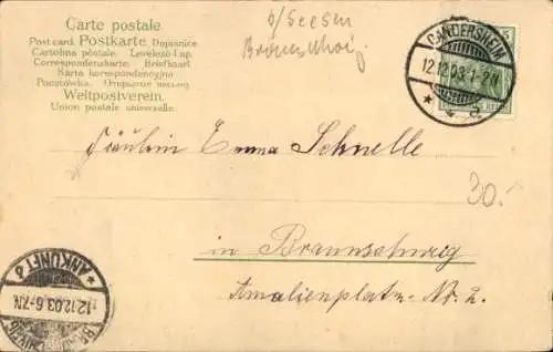 Litho Hachenhausen Bad Gandersheim, Rittergut, Herrenhaus, Gastwirtschaft, Elektrizitätsgebäude