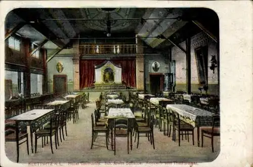 Ak Klettwitz Schipkau in der Niederlausitz, Hotel Germania, Saal, Inh. Alwin Schulze