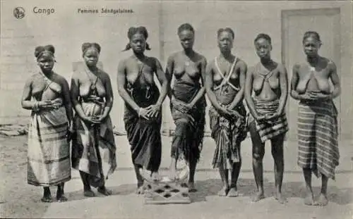 Ak Kongo, Senegalesische Frauen, barbusig