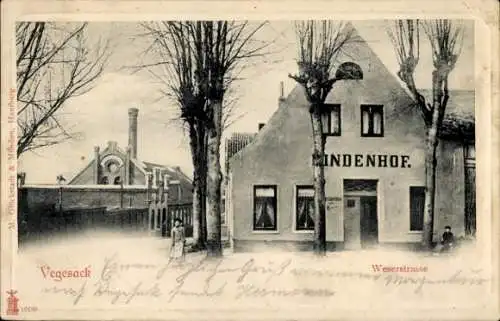 Ak Vegesack Hansestadt Bremen, Weserstraße, Lindenhof