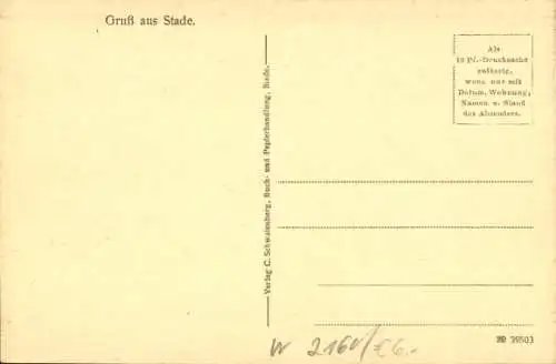 Ak Stade in Niedersachsen, Kanalblick, Fachwerkhäuser