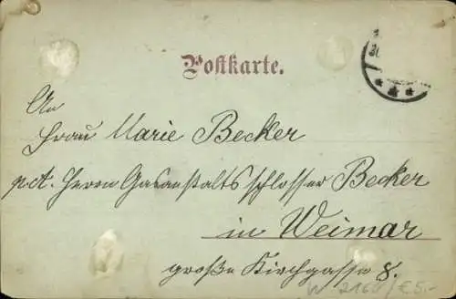 Mondschein Ak Stade in Niedersachsen, Häuser bei Nacht