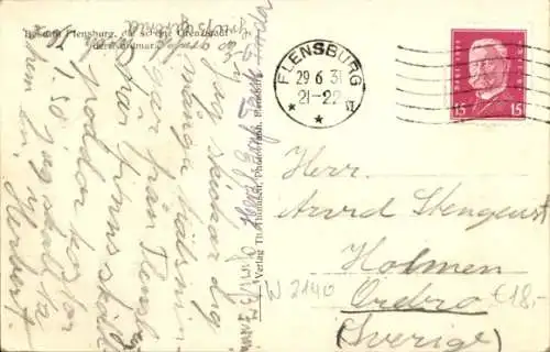 Ak Flensburg in Schleswig Holstein, Auguste Victoria Schule, Lyceum nebst Oberlyceum