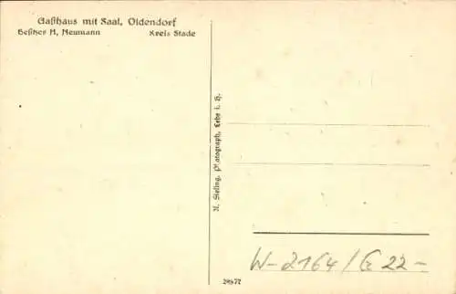 Ak Oldendorf im Kreis Stade, Gasthaus von H. Neumann, Schornstein
