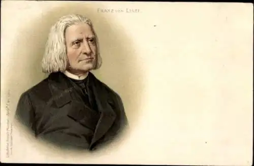 Litho Komponist Franz Liszt, Liszt Ferencz, Portrait