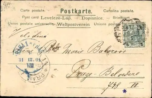 Ak Glückwunsch Neujahr, Kleeblätter