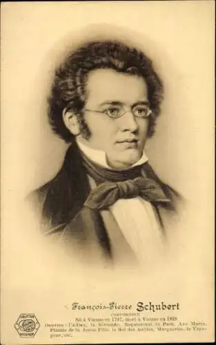 Ak Komponist Franz Schubert, Porträt