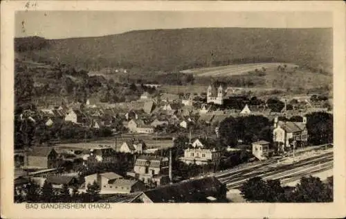 Ak Bad Gandersheim am Harz, Gesamtansicht, Bahnhof