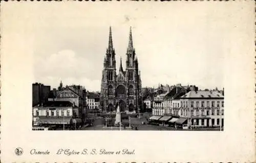 Ak Oostende Ostende Westflandern, l'Eglise S. S. Pierre et Paul