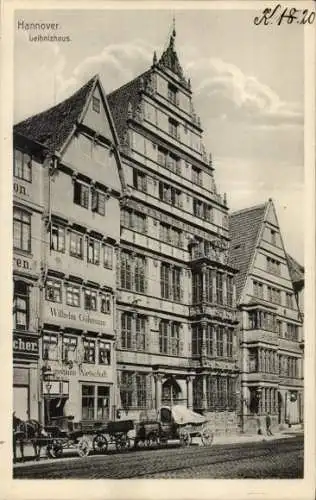 Ak Hannover in Niedersachsen, Leibnizhaus, Wilhelm Göhmann, Kutschen