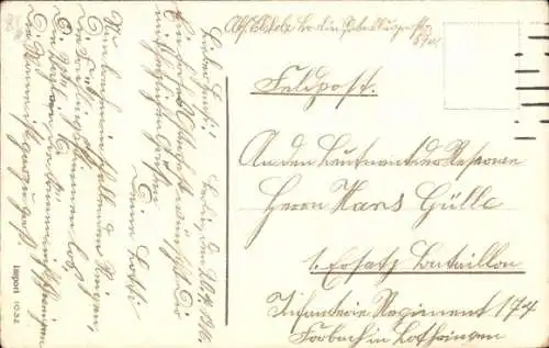 Ak Glückwunsch Ostern, Osterhase, Küken, Weidenkätzchen