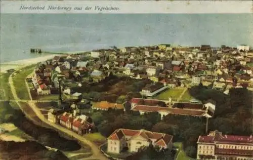 Ak Nordseebad Norderney Ostfriesland, Fliegeraufnahme