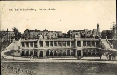 Ak Berlin Schöneberg, Stadtpark-Brücke