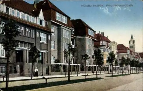 Ak Wilhelmshaven an der Nordsee, Prinz-Heinrich-Straße, Kirchturm