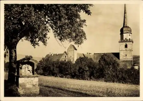 Ak Fladungen in der Rhön Unterfranken, Schloss und Kirche