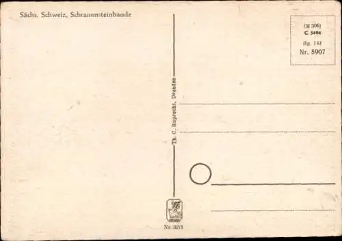 Ak Ostrau Bad Schandau Sächsische Schweiz, Schrammsteinbaude