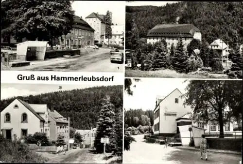 Ak Hammerleubsdorf Leubsdorf in Sachsen, Gaststätte Waldesruh, Ferienheim Waldfrieden, Dorfstraße