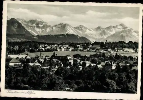 Ak Kempten im Allgäu Schwaben, Gesamtansicht, Oberstdorfer Berge