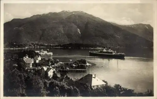 Ak Balestrand Balholm Norwegen, Fjord, Dampfer