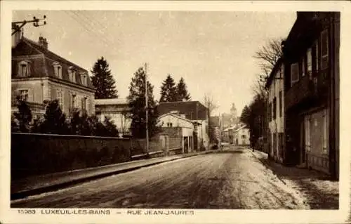 Ak Luxeuil les Bains Haute Saône, Rue Jean-Jaures