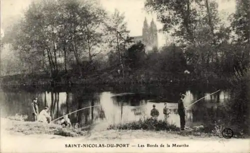 Ak Saint Nicolas de Port Meurthe-et-Moselle, Les Bords de la Meuthre