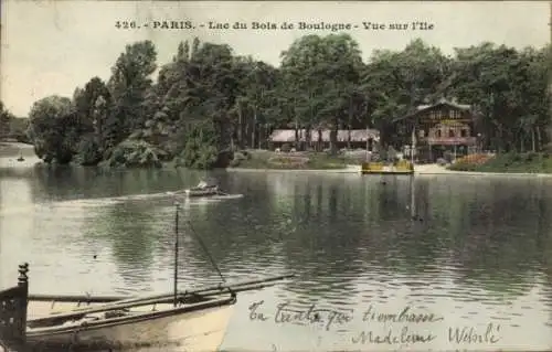 Ak Paris XVI, Bois de Boulogne, Insel