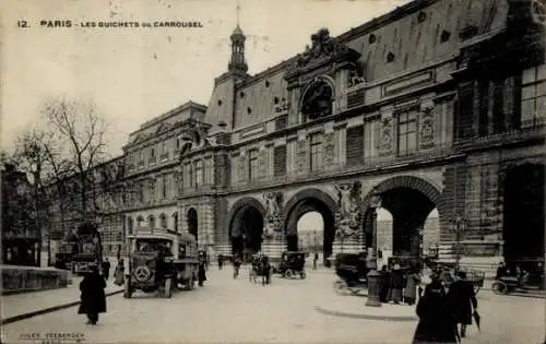 Ak Paris I., Les Guichets du Carrousel, Mercedes Omnibus