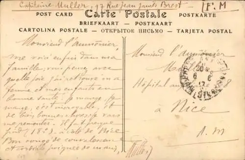 Ak Brest Finistère, La Rade, vue prise du Chateau