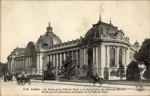 Ak Paris VIII, Petit Palais, Palais de la Ville