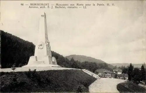 Ak Remiremont Lothringen Vosges, Kriegerdenkmal